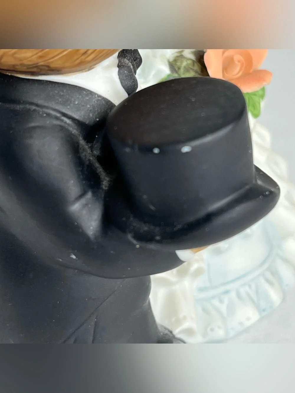 Vintage Homco #1407 Porcelain Teddy Bear Bride & Groom. 4